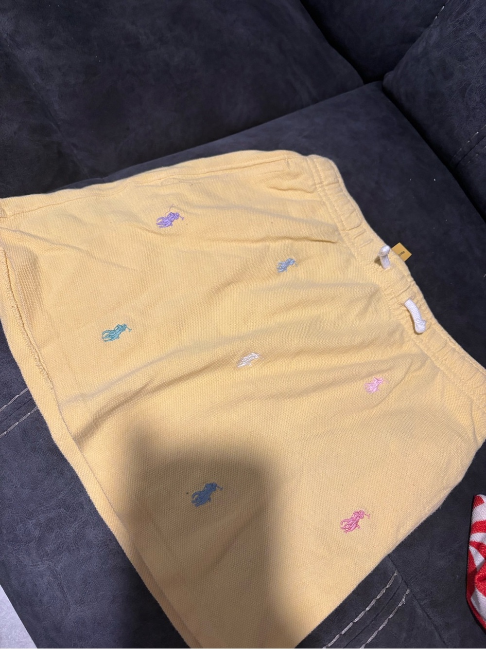 Polo by Ralph Lauren Yellow Knit Skirt with Pink Pony Embroidery